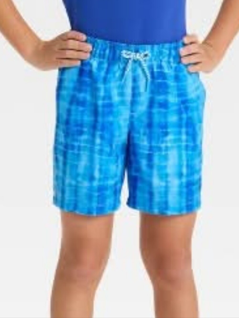 NWT Cat & Jack Blue Tie-dye Swim Shorts
